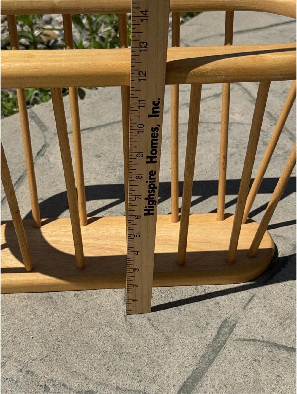 Vintage Dansk Danish MCM Wood Spindle Magazine Rack Record Holder 21-1/2 X 12x9”